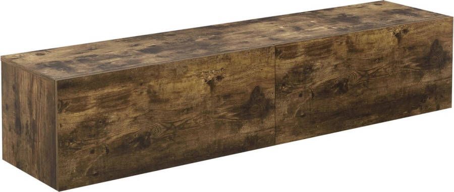 In And Outdoormatch Zwevende Kast Lauryn 140x33x30 cm Walnootkleurig Spaanplaat Decoratief Design