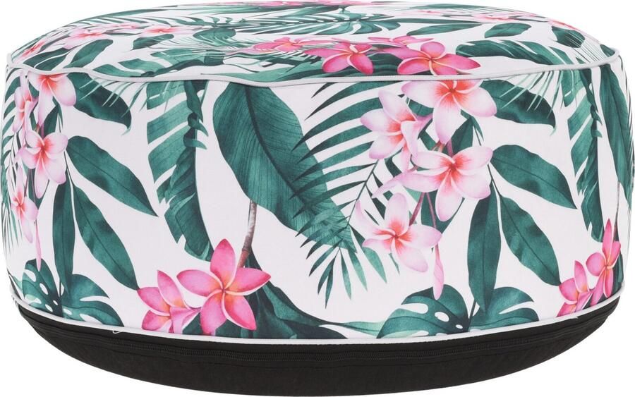 In & Out Deco Poef Color Flower Opblaasbaar Outdoor Rond 50 cm hoog 25 cm