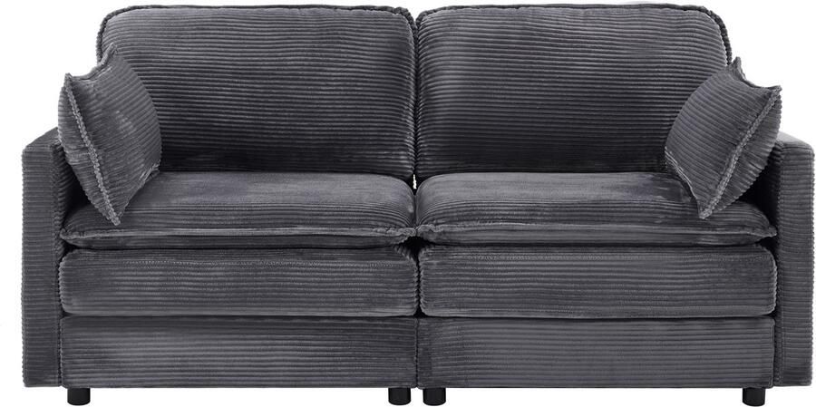 In& out door furniture Modern minimalistisch 2-zits bank comfortabel en ruim geschikt voor woon- slaapkame- grijs