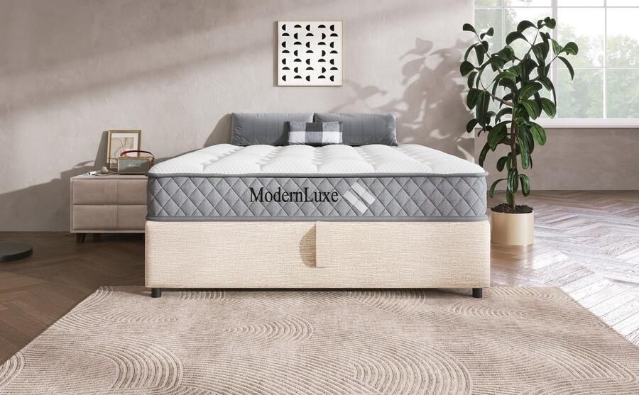 In& out door furniture Orthopedisch koudschuim matras 180x200 cm matras met 7-zones pocketveren kern stevigheidsgraad H3 (medium stevig) – OEKO-TEX gecertificeerd 20 cm hoogte 4 handgrepen + vacuüm verpakt