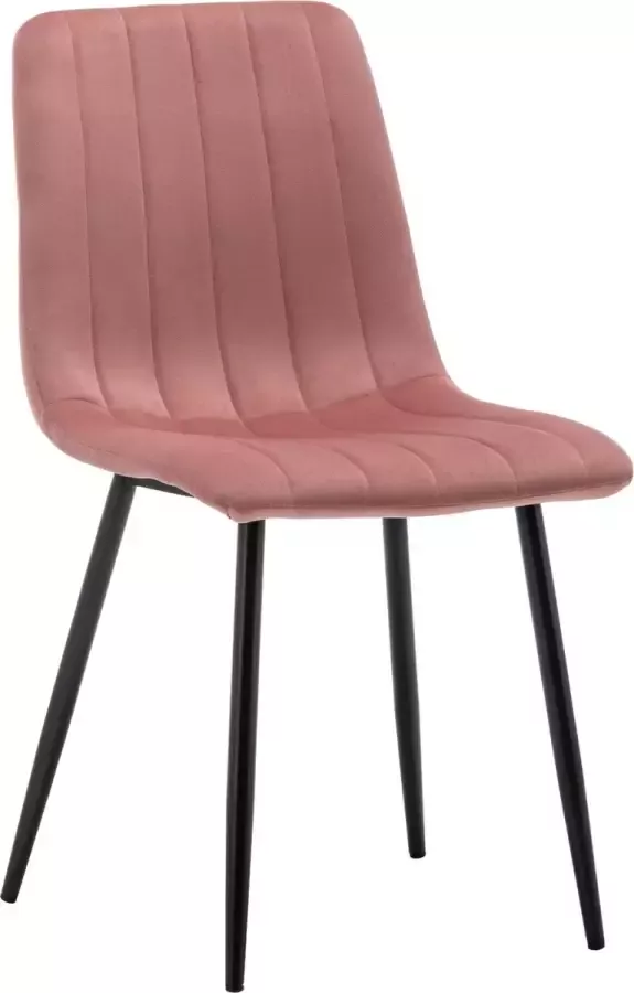 IN-HOMEXL IN-HOME Eetkamerstoelen Farris Roos Metaalpoot Fluweel Velvet eetstoel