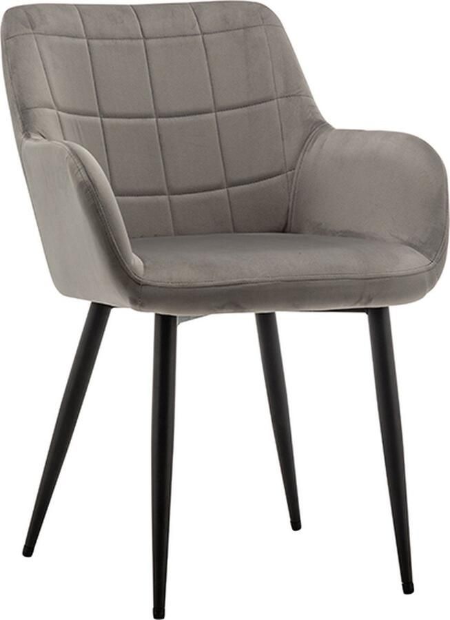 IN-HOMEXL IN.HOMEXL – Yves Roos Eetkamerstoel met armleuning Fluweel Stoel Eetstoelen Velvet Eetkamerstoel Metaalpoot Fluweel Stoelen Eetkamerstoel set van 2