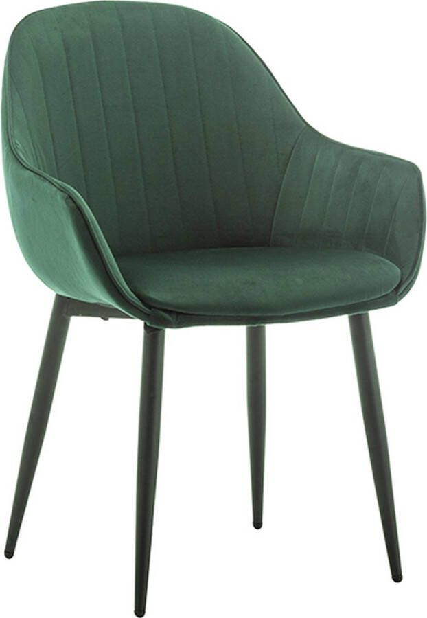 IN-HOMEXL IN.HOMEXL – Bailey Groen Eetkamerstoel met armleuning Fluweel Stoel Eetstoelen Velvet Eetkamerstoel Metaalpoot Fluweel Stoelen Eetkamerstoel set van 6