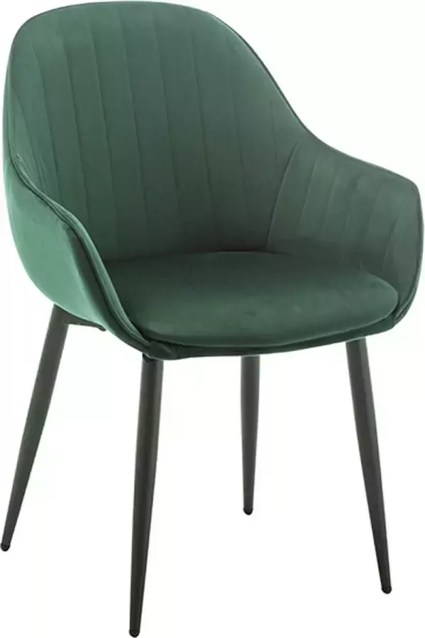 IN-HOMEXL IN.HOMEXL – Bailey Groen Eetkamerstoel met armleuning Fluweel Stoel Eetstoelen Velvet Eetkamerstoel Metaalpoot Fluweel Stoelen Eetkamerstoel set van 8