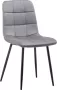 IN-HOMEXL IN.HOMEXL – Farris Square Grijs Eetkamerstoel met zonder armleuning Fluweel Stoel Eetstoelen Velvet Eetkamerstoel Metaalpoot Fluweel Stoelen - Thumbnail 1