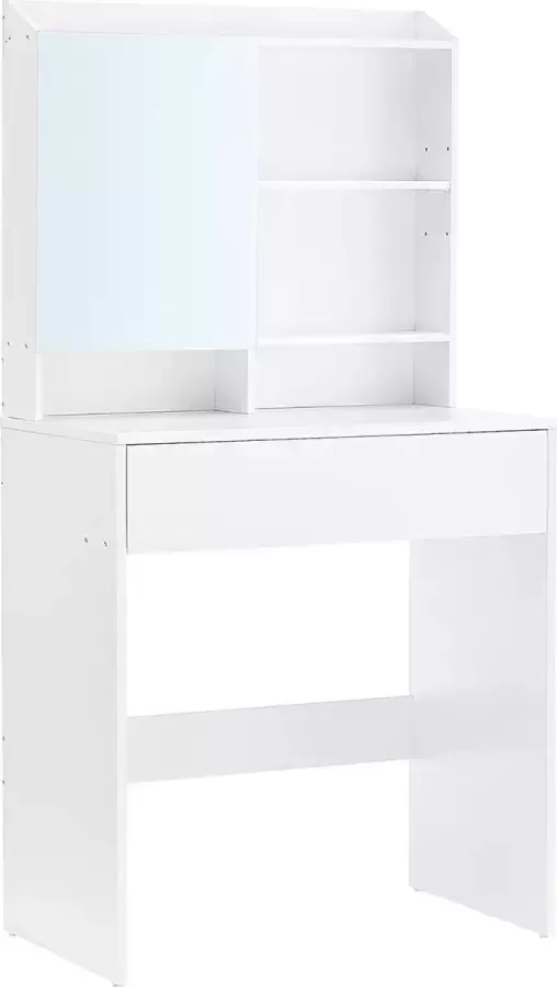 IN-HOMEXL IN.HOMEXL Layne Kaptafel Make up tafel Kaptafel met spiegel Toilettafel -Met lades 136 cm x 70 cm x 40 cm Wit