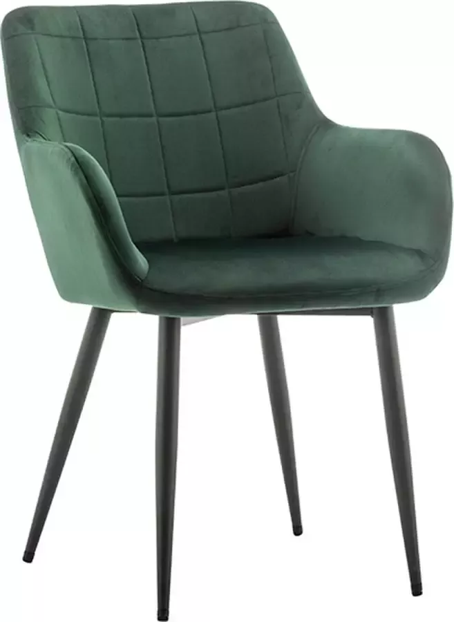 IN-HOMEXL IN.HOMEXL – Yves Groen Eetkamerstoel met armleuning Fluweel Stoel Eetstoelen Velvet Eetkamerstoel Metaalpoot Fluweel Stoelen Eetkamerstoel set van 8