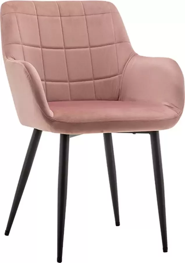 IN-HOMEXL IN.HOMEXL – Yves Roos Eetkamerstoel met armleuning Fluweel Stoel Eetstoelen Velvet Eetkamerstoel Metaalpoot Fluweel Stoelen
