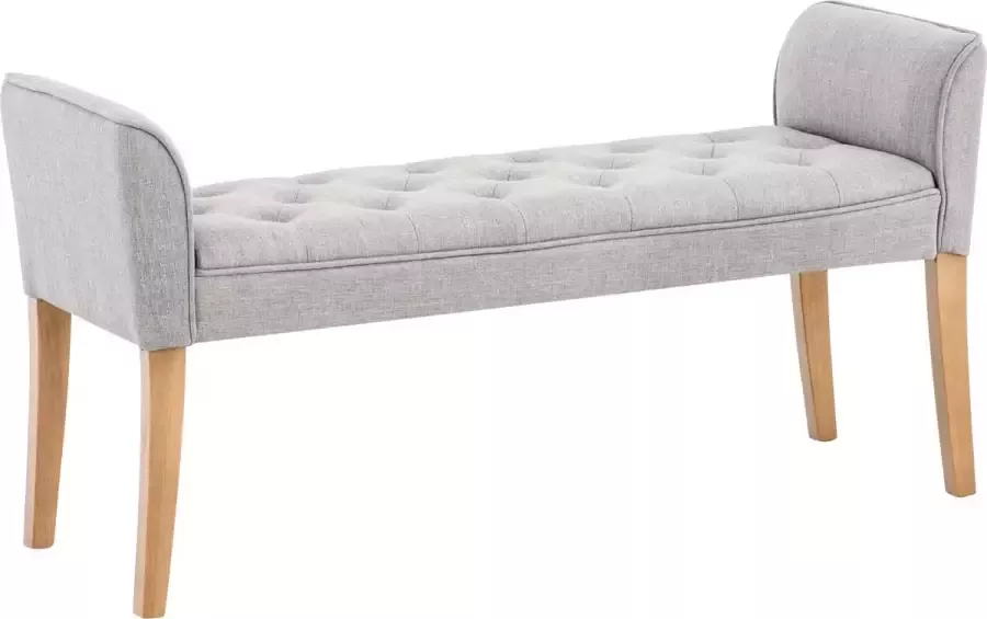 Bank kleine bank loungebank grijs 108 x 42 cm bank