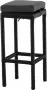Inandoutdoormatch Barkruk Brivu Rotan antraciet Zwart- Barstoelen buiten of keuken Zonder rugleuning Set van 1 Rieten Ergonomisch 74cm hoog Vaderdag cadeau - Thumbnail 1