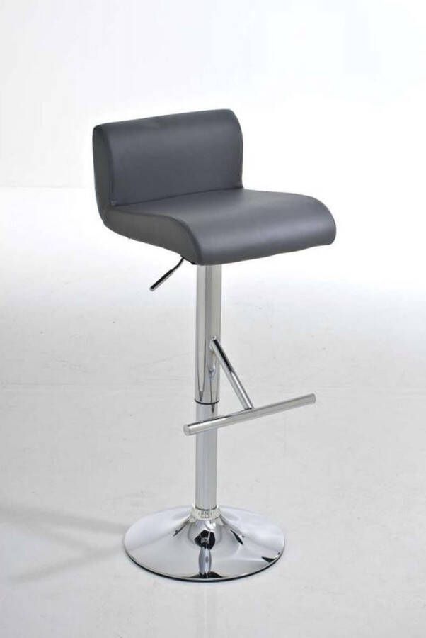 Unbranded Barkruk deluxe Met rugleuning In hoogte verstelbaar Set van 1 Ergonomische barstoelen Keuken Rood 64-84cm