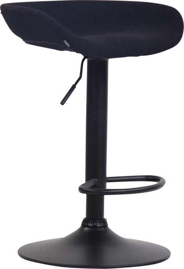 Inandoutdoormatch Barkruk Jerome Zwart Modern Design Vilten Zitschaal Zwart Voor Keuken en Bar Voetsteun Gestoffeerde Zitting Vaderdag cadeau