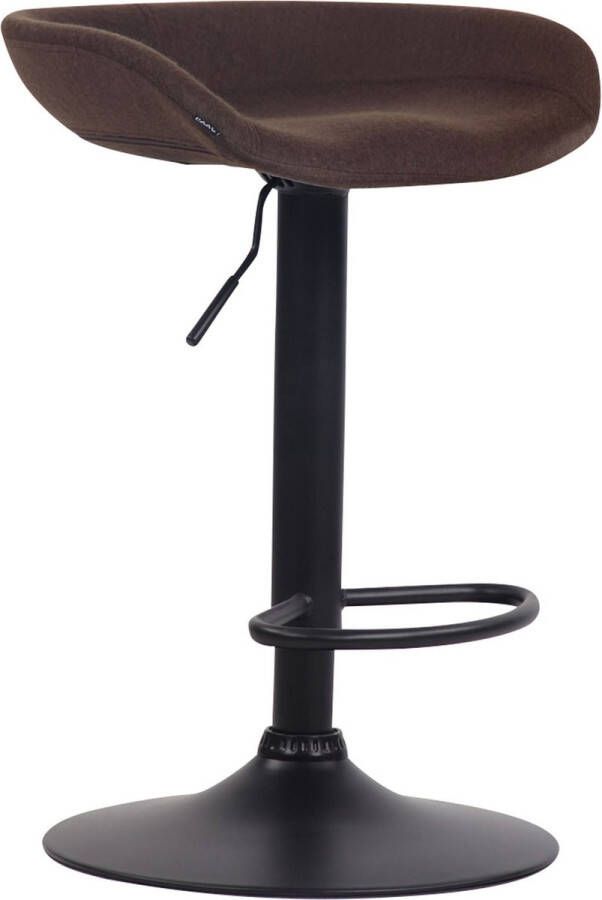 Inandoutdoormatch Barkruk Karlene Bruin Modern Design Vilten Zitschaal Zwart Voor Keuken en Bar Voetsteun Gestoffeerde Zitting Vaderdag cadeau