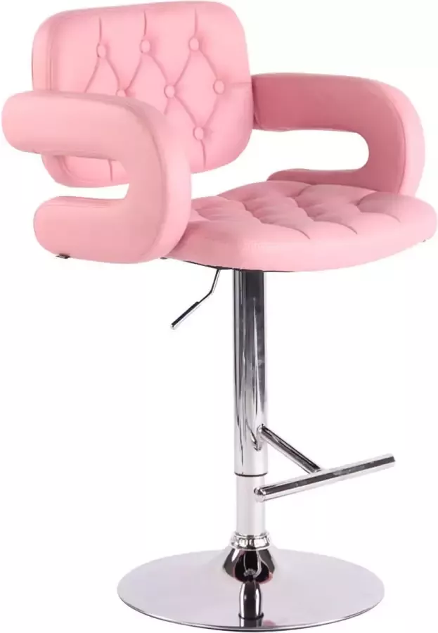 Inandoutdoormatch Barstoel Modern In hoogte verstelbaar Barkruk met rugleuning Set van 1 Ergonomisch Barstoelen voor keuken of kantine Grijs Zithoogte 64-84cm Vaderdag cadeau