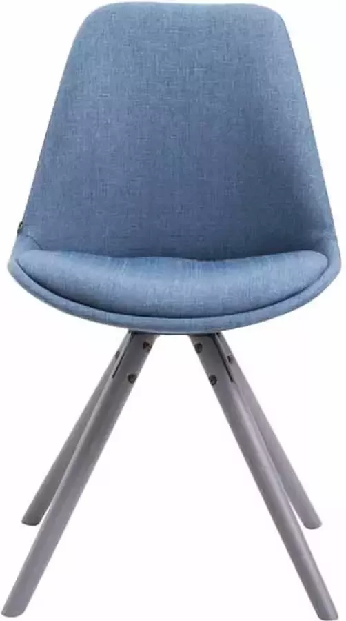 Inandoutdoormatch Bezoekersstoel Orlando Eetkamerstoel Blauwe stof Grijze Poten Set van 1 Zithoogte 48 cm Deluxe Vaderdag cadeau - Foto 2
