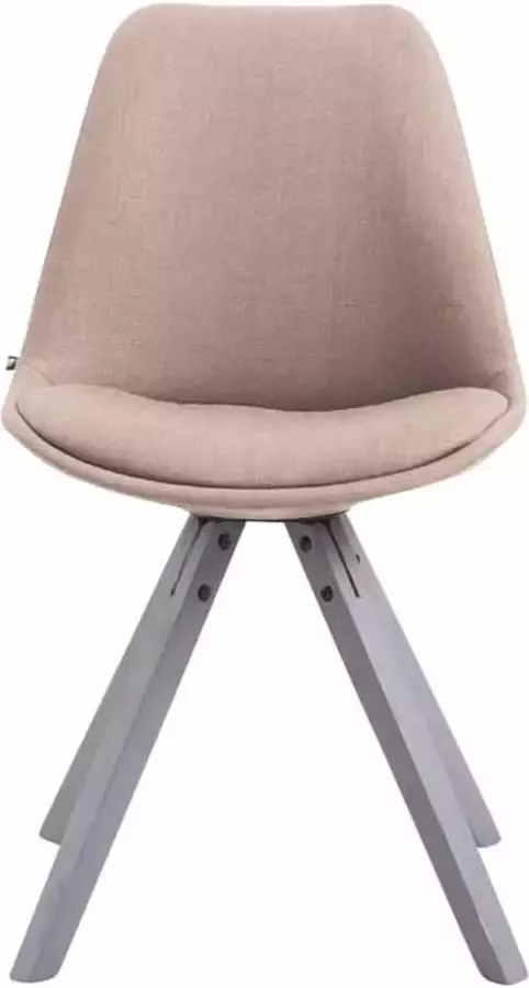 Inandoutdoormatch Bezoekersstoel Orlando Eetkamerstoel Taupe stof Donkergrijze poten Set van 1 Zithoogte 48 cm Deluxe Vaderdag cadeau