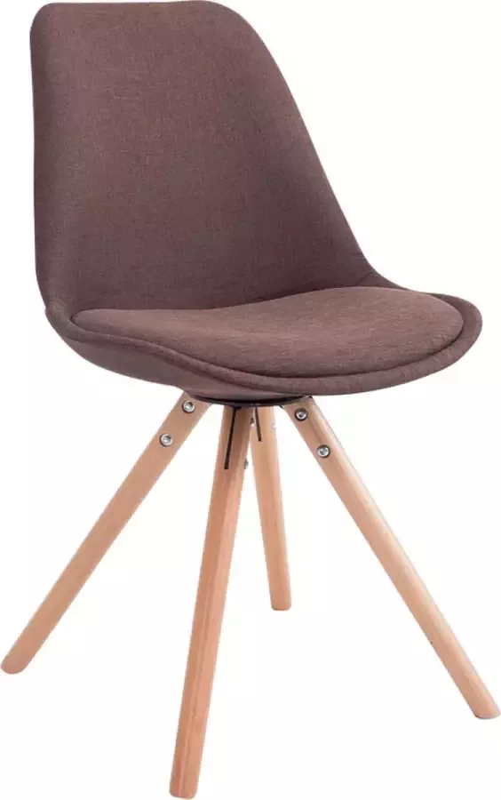 Inandoutdoormatch Bezoekersstoel Zita Blauwe stoffen stoel Set van 1 Met rugleuning Vergaderstoel Zithoogte 45cm Vaderdag cadeau - Foto 2