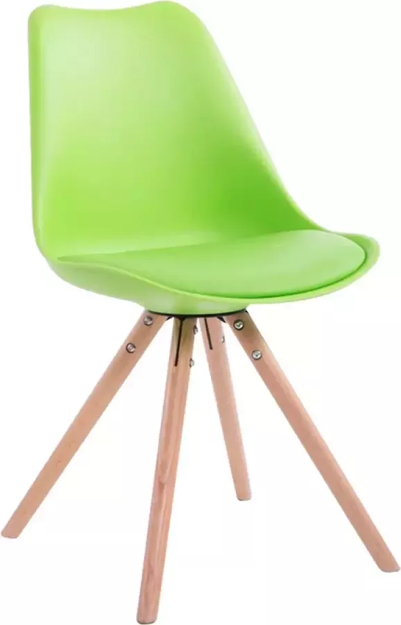 Inandoutdoormatch Bezoekersstoel Zita Groene stoel Set van 1 Met rugleuning Vergaderstoel Zithoogte 45cm Vaderdag cadeau - Foto 2