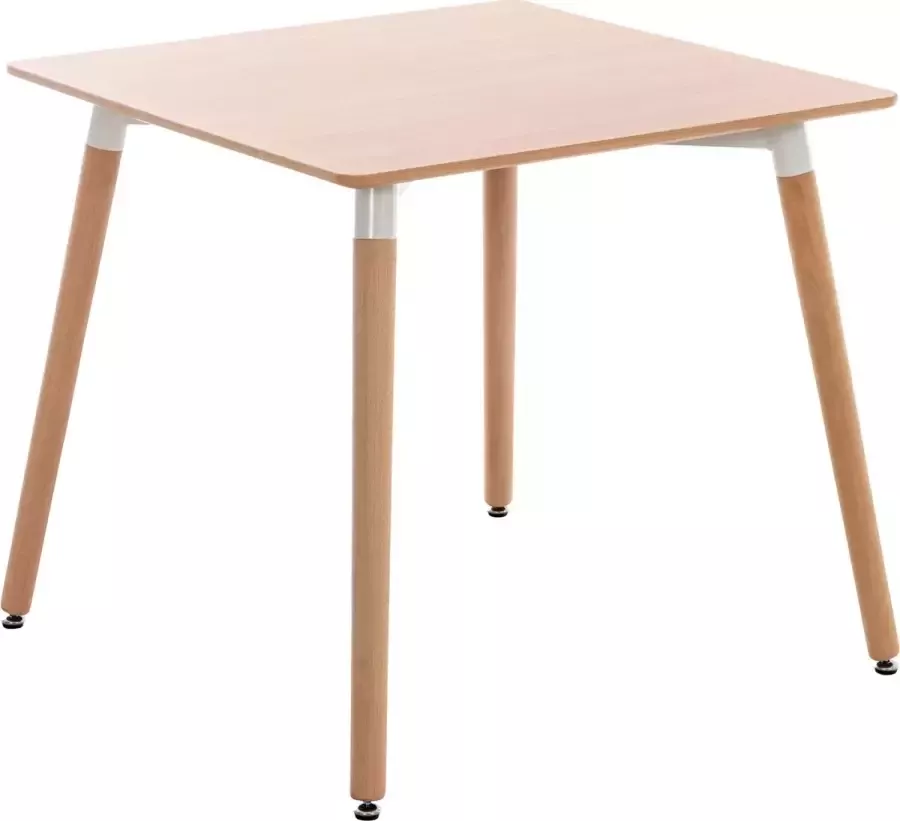 Inandoutdoormatch Bijzettafel Classic laptoptafel hout Ontbijt Bed Vierkant Bruin 80x80x75cmcm