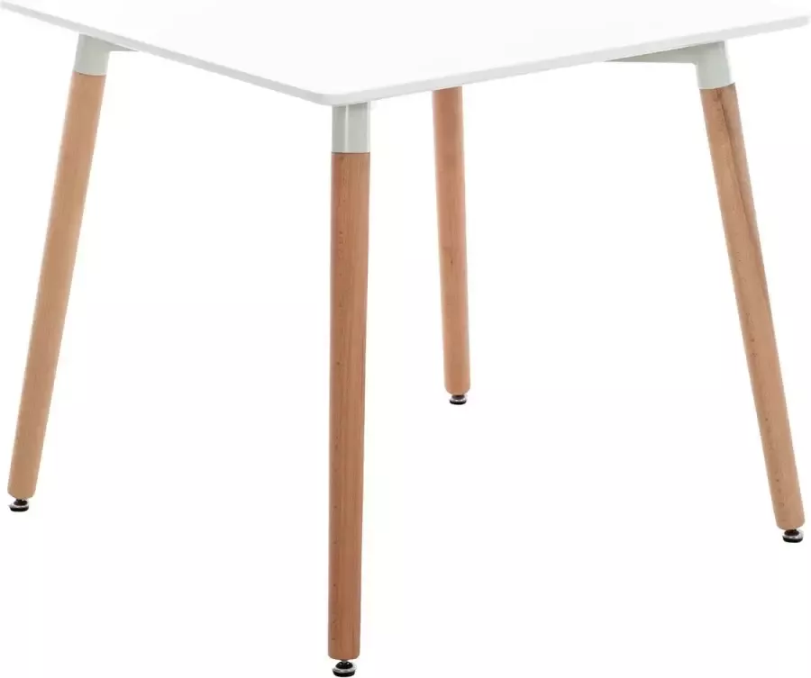 Unbranded Bijzettafel Classic laptoptafel hout Ontbijt Bed Vierkant Wit 80x80x75cm