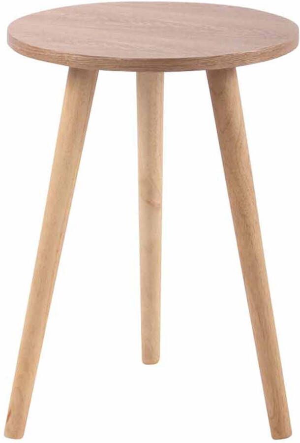 Unbranded Bijzettafel Classy laptoptafel hout Ontbijt Bed Rond Bruin 40x40x56cm