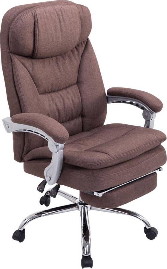 Unbranded Bureaustoel Attilio XL Kunstleer Bruin Op wielen Ergonomische bureaustoel Voor volwassenen In hoogte verstelbaar