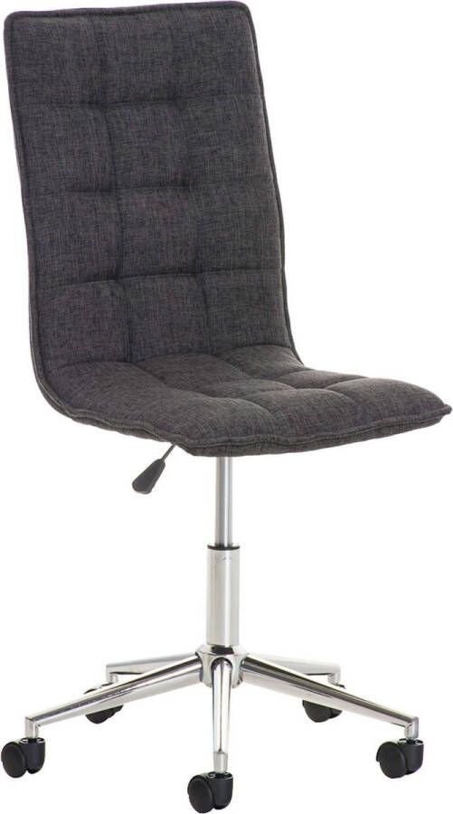 Inandoutdoormatch Bureaustoel OPEN Zwart Stof Ergonomische bureaustoel Op wieltjes Voor volwassenen In hoogte verstelbaar moederdag cadeautje