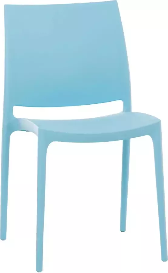 Inandoutdoormatch Classy stoel blauw Met rugleuning Huis of beurs Zithoogte 45cm Vaderdag cadeau