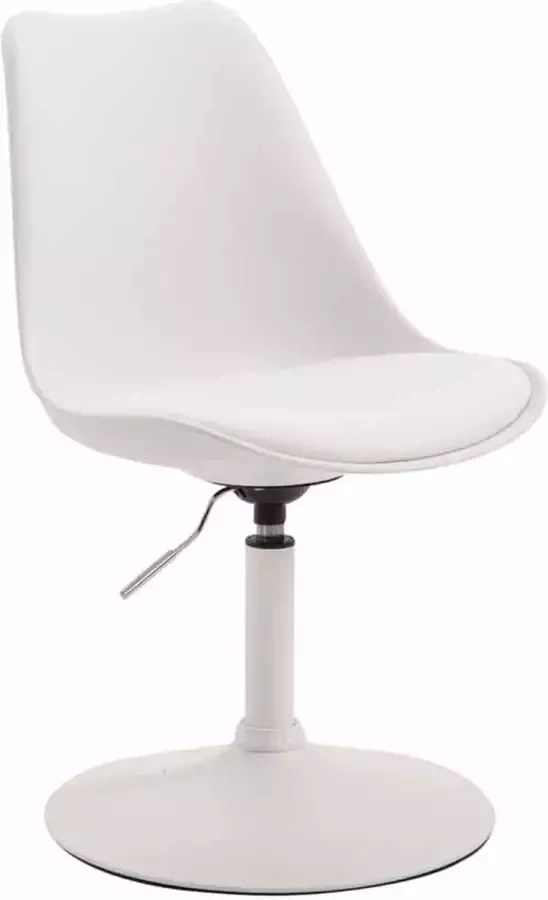 In and outdoor match Design Eetkamerstoel Yamilé Wit Zonder armleuning Met rugleuning Set van 1 Woonkamerstoelen Keukenstoelen 100% polyurethaan