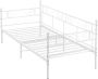 Inandoutdoormatch Eenpersoonsslaapbank Emilie 3-zitsbank 90x200 cm Wit Vintage Design Metalen bedframe - Thumbnail 3