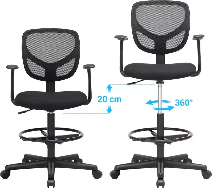 Inandoutdoormatch Ergonomische bureaustoel PRO Gamingstoel Met rugleuning Op wielen Bureaustoelen voor volwassenen In hoogte verstelbaar moederdag cadeautje