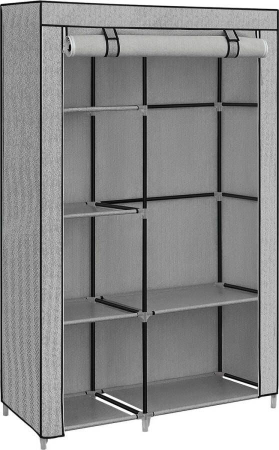 Inandoutdoormatch Kledingkast Kiki Garderobe-organizer Opvouwbare stoffen kledingkast Slaapkamer Kledingrek moederdag cadeautje