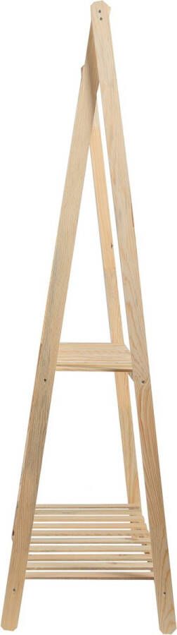 Inandoutdoormatch Kledingrek Robby 148x86x38cm Houtkleurig Ruimtebesparend Twee Planken Kapstok - Foto 2