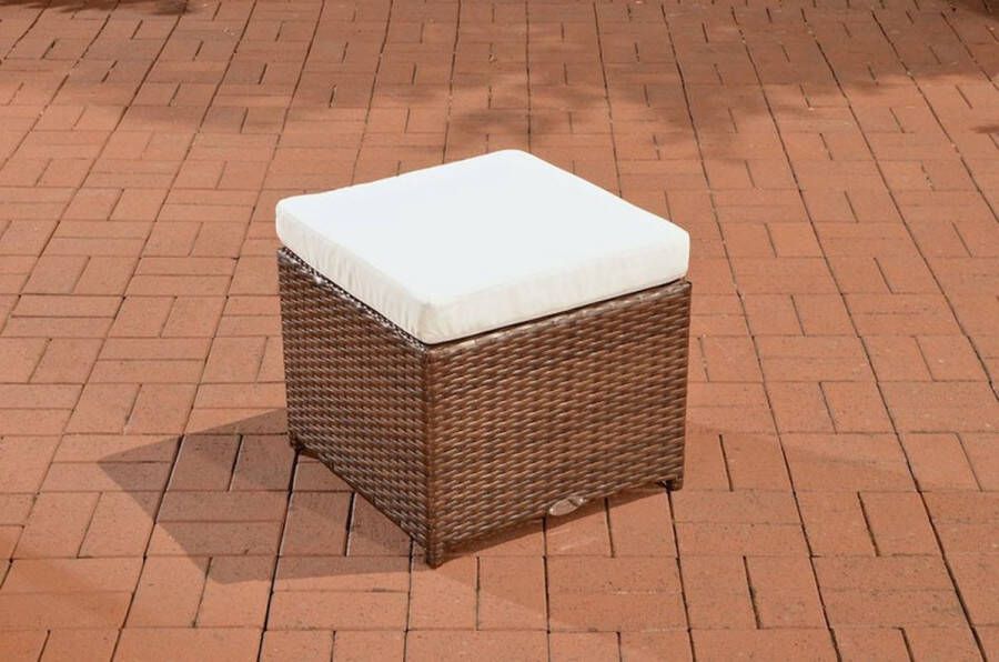 Inandoutdoormatch Loungeset poef Bijzet kruk Voetenbank Voor buiten Tuinmeubel 47x47x35cm Vaderdag cadeau