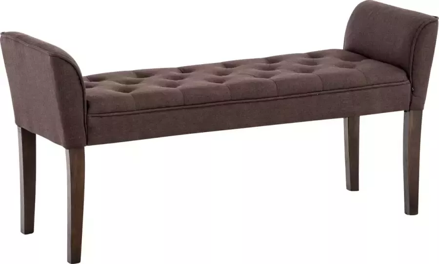 Luxe bank kleine bank loungebank Bruin 108 x 42 cm bank