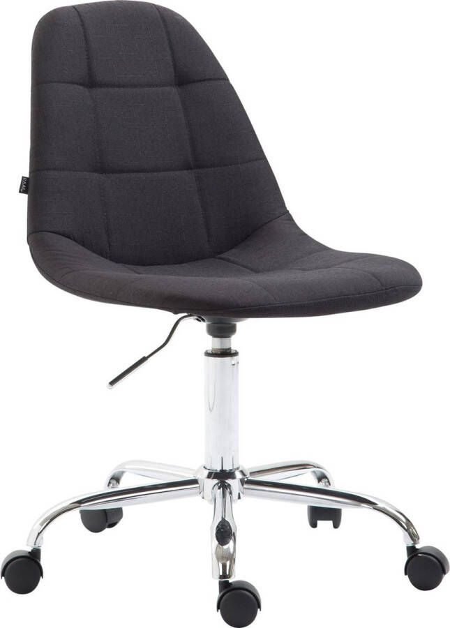 Unbranded Luxe Werkkruk Tacito Zwart Voor volwassenen Op wieltjes Stof Ergonomische bureaustoel In hoogte verstelbaar
