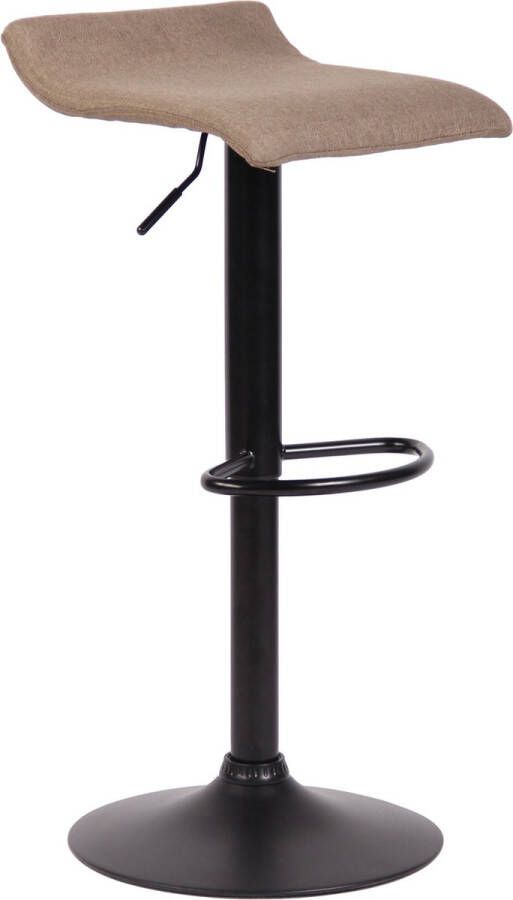 Inandoutdoormatch Moderne Barkruk Jaylinn Bruin Zwart Luxe Design Voetsteun Voor Keuken en Bar Gestoffeerde Zitting Vaderdag cadeau