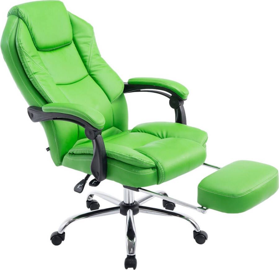 Inandoutdoormatch Premium Bureaustoel XL Op wielen Groen Ergonomische bureaustoel Voor volwassenen Gamestoel Kunstleer In hoogte verstelbaar moederdag cadeautje