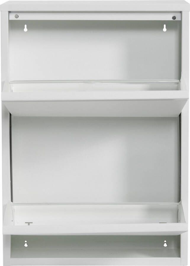 Inandoutdoormatch Schoenenkast Sabrina Met 2 Vouwdeuren Wit Metaal Ruimtebesparend - Foto 3