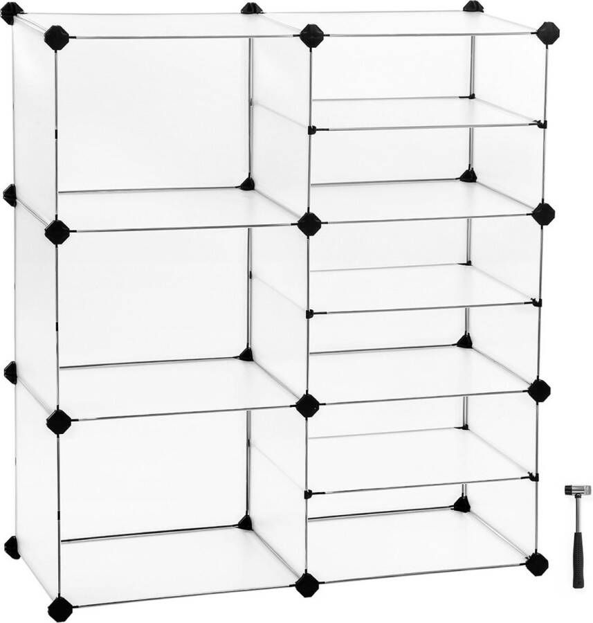 Inandoutdoormatch Schoenenrek Meriwether Wit Kledingrek Schoenenkast