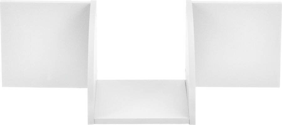 Unbranded Stijlvolle Wandplank Bruna 60 9x19 5x19 5 cm Wit Mat MDF Decoratief Design - Foto 2