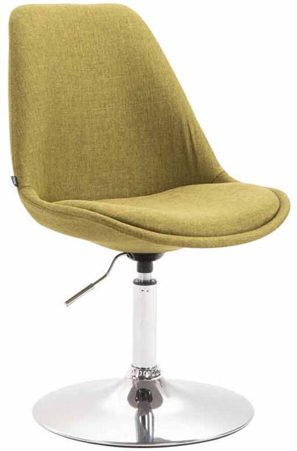 Inandoutdoormatch Stoel Nanna Lichtgroen stof chromen poten draaibaar in hoogte verstelbaar set van 1 modern deluxe Vaderdag cadeau