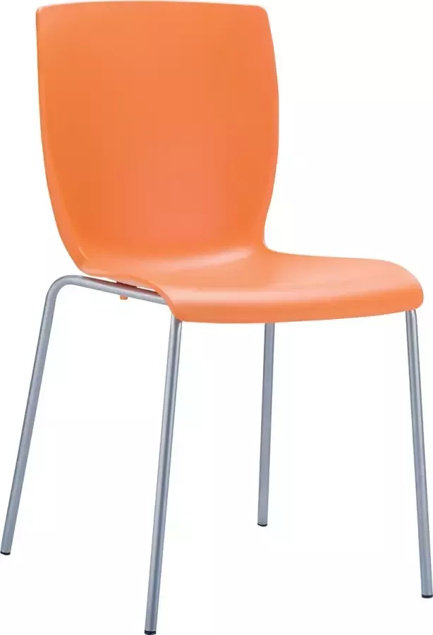 Inandoutdoormatch Trendy stoel oranje Met rugleuning Woon of beurs Zithoogte 41 cm Vaderdag cadeau