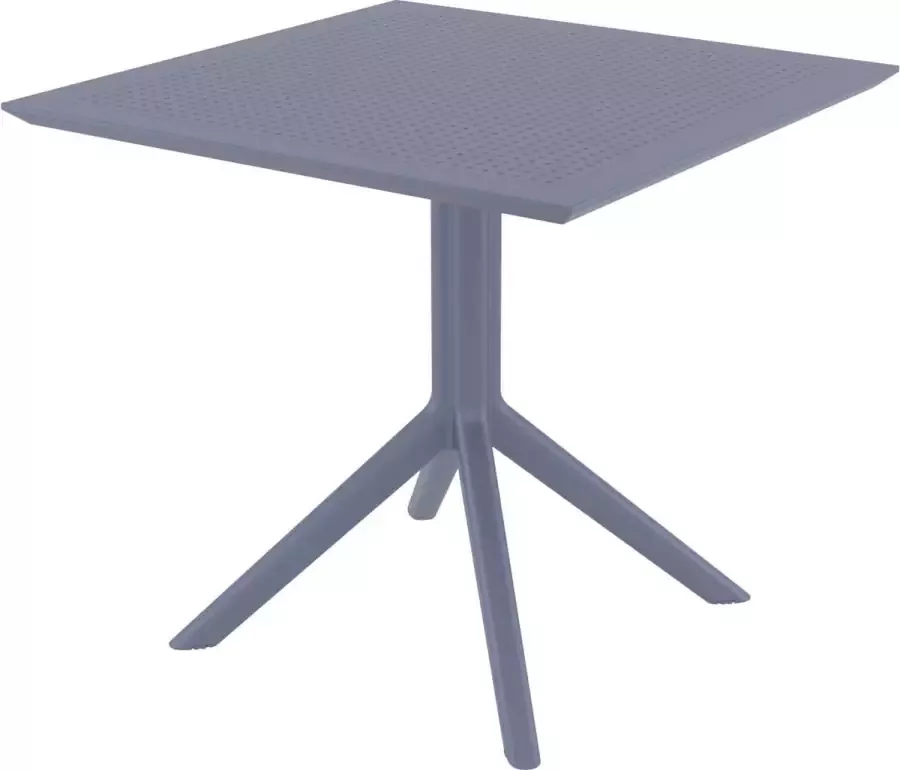 Unbranded Tuintafel Dizo Grijs 74cm Tuinmeubelen- Eettafel Buiten en binnen Buitentafel Salontafel