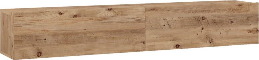 Inandoutdoormatch TV Kast Camilo TV Meubel TV meubel 180x31 5x29 5cm Houtkleurig Spaanplaat Sierkast - Foto 2