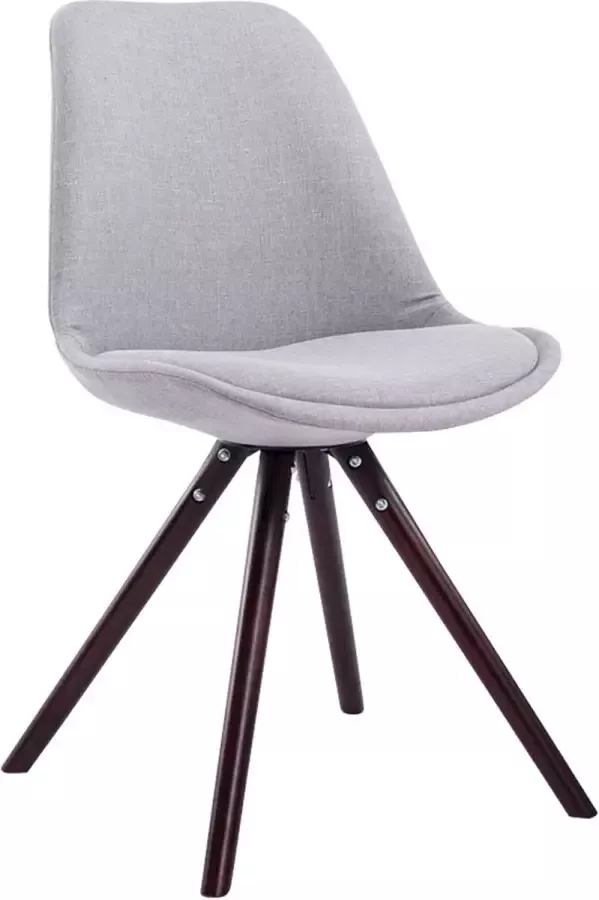 Inandoutdoormatch Vergaderstoel Giva Stoel lichtgrijs Met rugleuning Bezoekersstoel Zithoogte 48cm Vaderdag cadeau