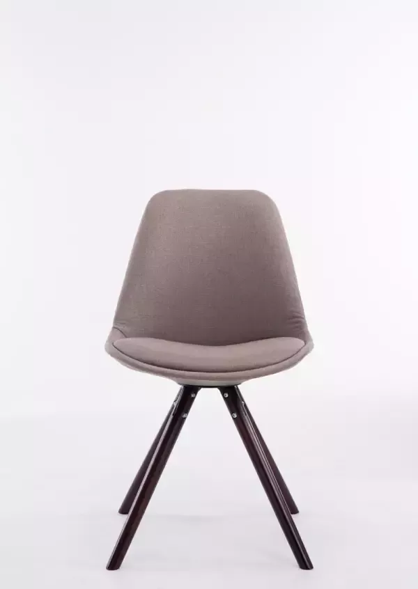 Inandoutdoormatch Vergaderstoel Giva Stoel taupe Met rugleuning Bezoekersstoel Zithoogte 48cm Vaderdag cadeau - Foto 3