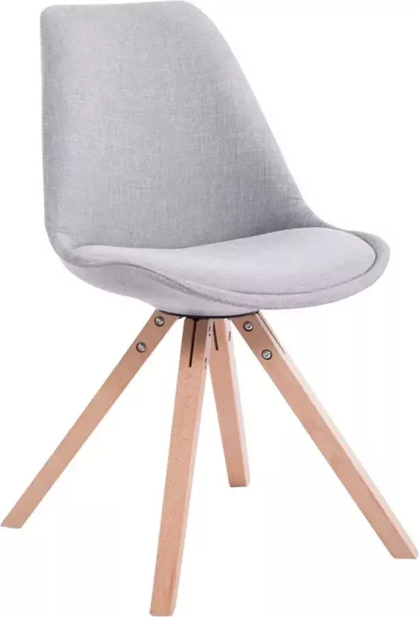 Inandoutdoormatch Vergaderstoel Upa Stoel lichtgrijs Met rugleuning Bezoekersstoel Zithoogte 48cm Vaderdag cadeau - Foto 2