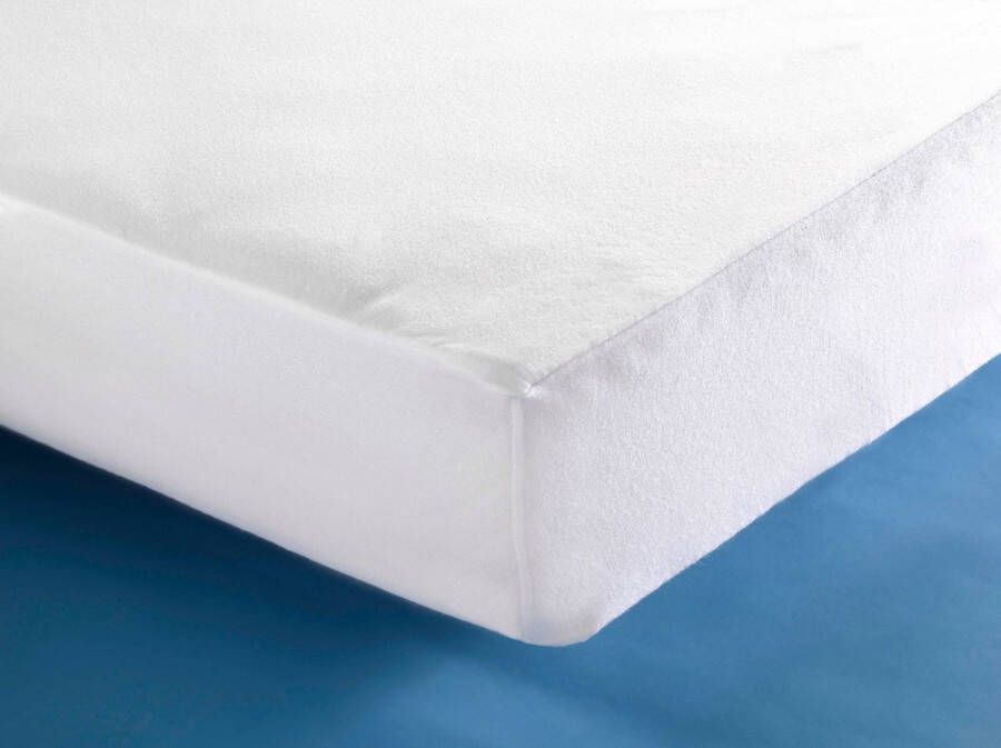 Inch Matrasbeschermer Polykatoen (hoekhoogte 27 cm ) Blanc White B 90 x L 200 cm 1-persoons Waterdicht Geschikt voor Standaard Matras DHFLPOL090200-B 90 x L 200 cm