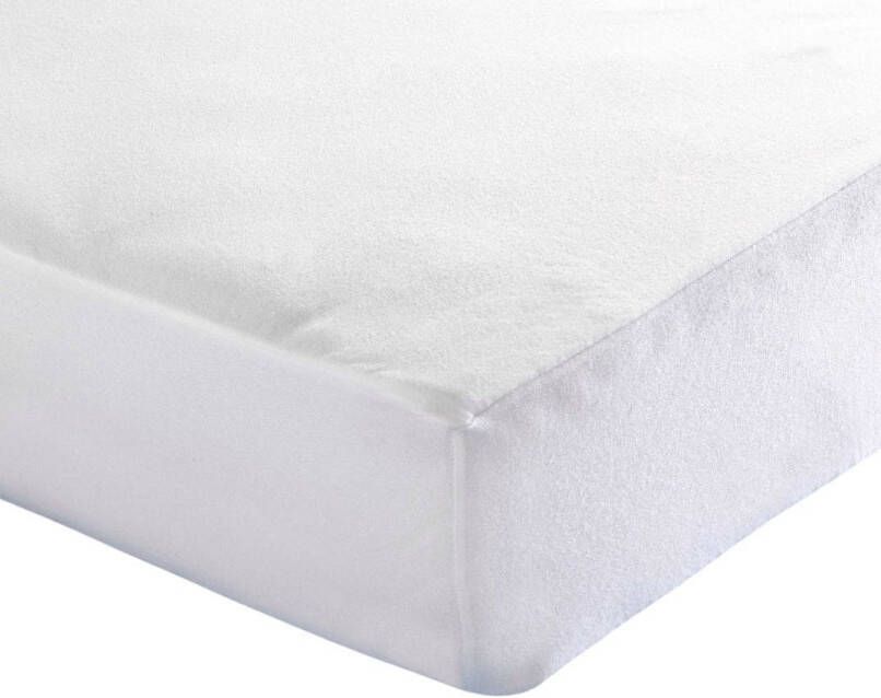 Inch Matrasbeschermer Polykatoen (hoekhoogte 27 cm ) Blanc White B 140 x L 200 cm 2-persoons Waterdicht Geschikt voor Standaard Matras DHFLPOL140200-B 140 x L 200 cm